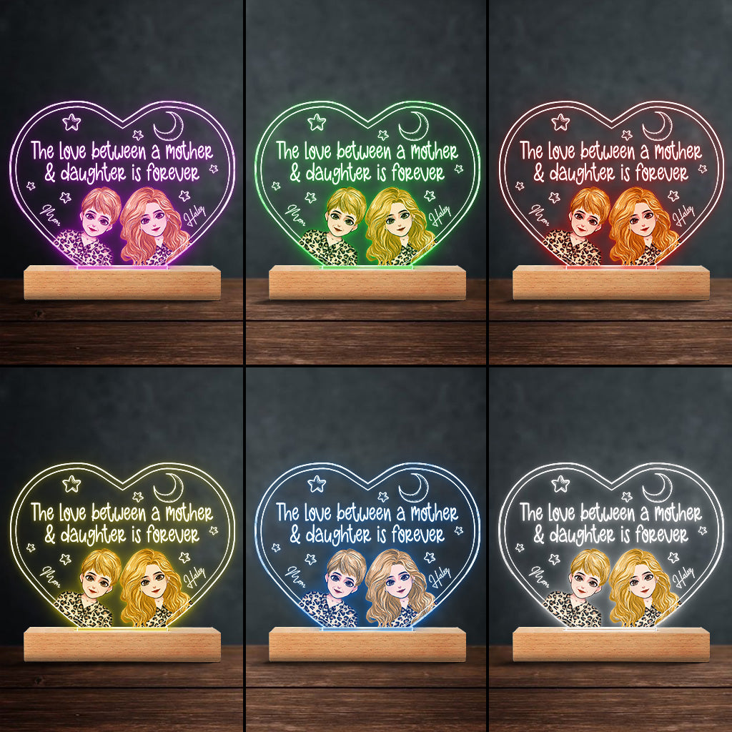 Liebe zwischen einer Mutter und ihren Kindern – Personalisierte, mutterförmige Plakettenleuchte zum Muttertag