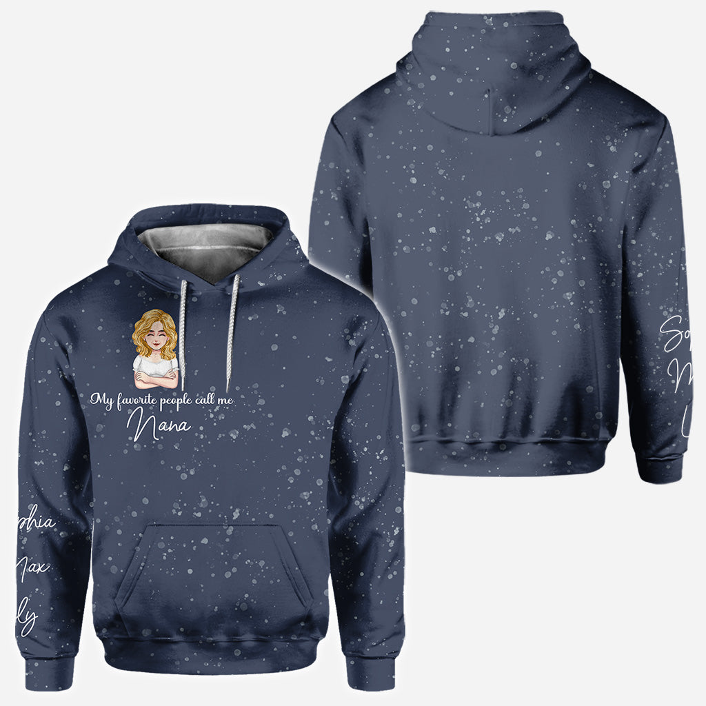 Meine Lieblingsmenschen nennen mich Nana – Personalisierter Oma-Hoodie zum Muttertag