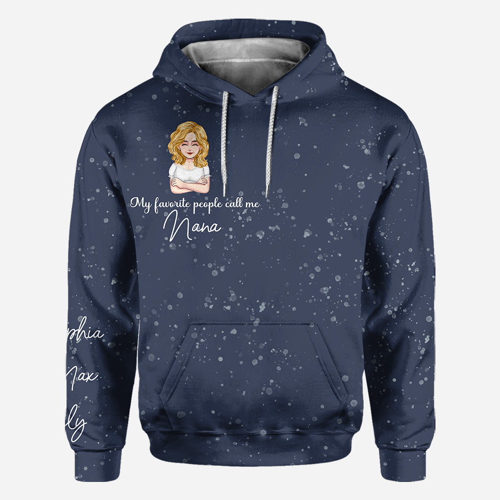 Meine Lieblingsmenschen nennen mich Nana – Personalisierter Oma-Hoodie zum Muttertag
