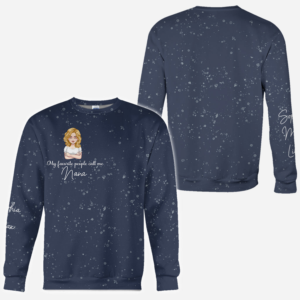 Meine Lieblingsmenschen nennen mich Nana – Personalisierter Oma-Hoodie zum Muttertag