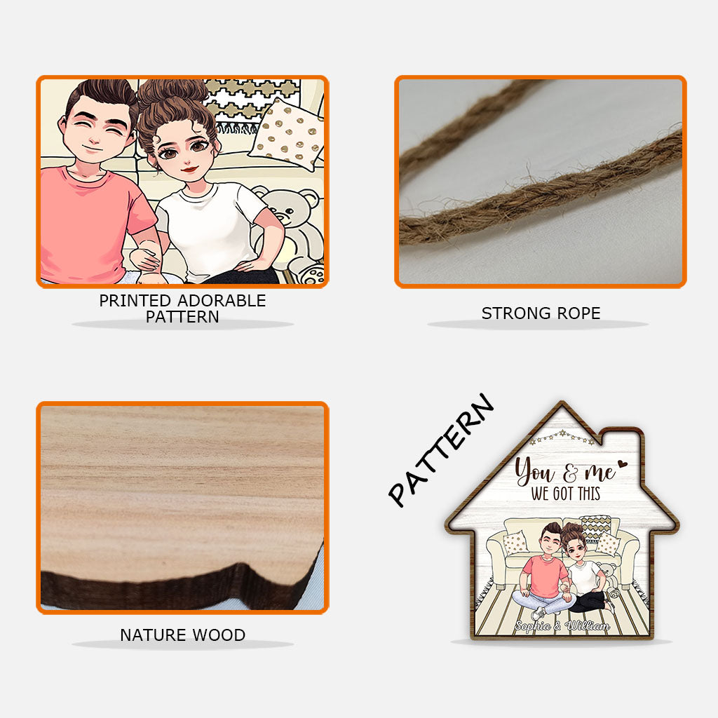 Und so bauten sie sich gemeinsam ein Leben auf, das sie liebten – personalisiertes Holzschild für Paare