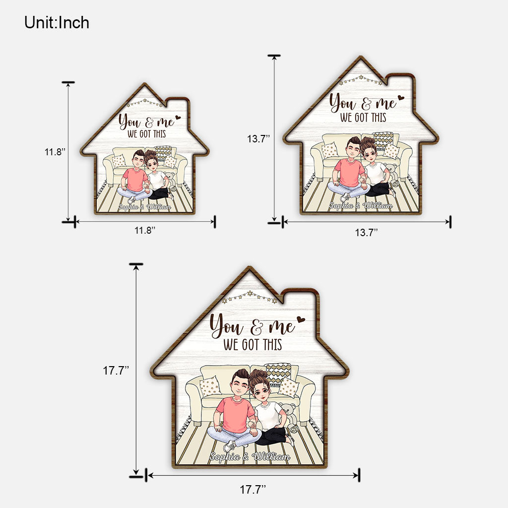Und so bauten sie sich gemeinsam ein Leben auf, das sie liebten – personalisiertes Holzschild für Paare