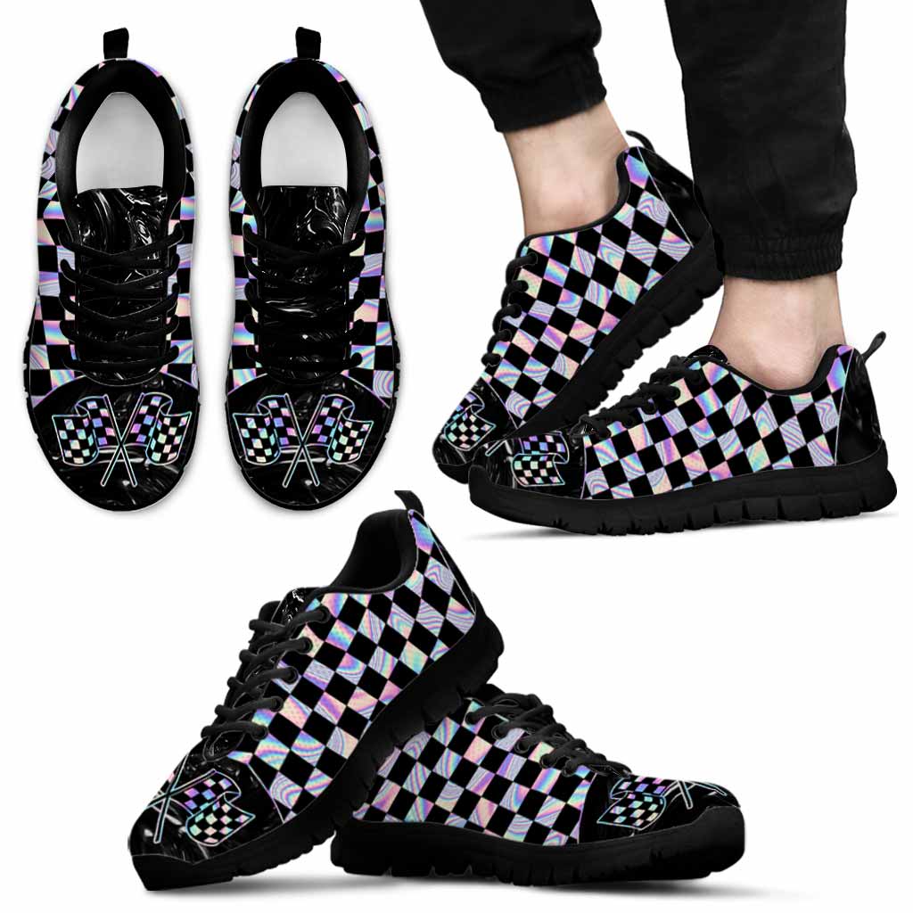 Racing Karierte Hologramm-Sneaker
