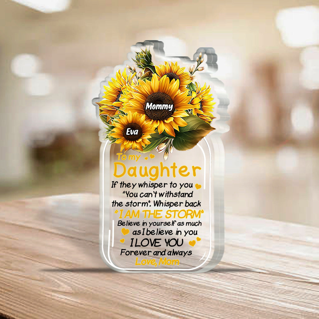 An meine Tochter – Personalisierte Muttertags-Acrylplakette in individueller Form