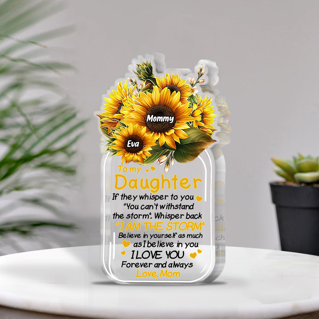 An meine Tochter – Personalisierte Muttertags-Acrylplakette in individueller Form