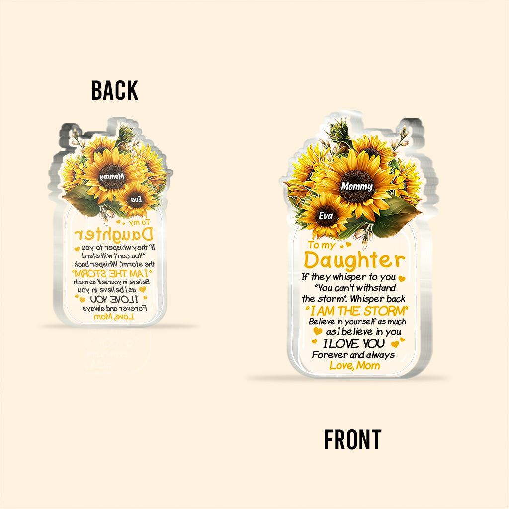 An meine Tochter – Personalisierte Muttertags-Acrylplakette in individueller Form