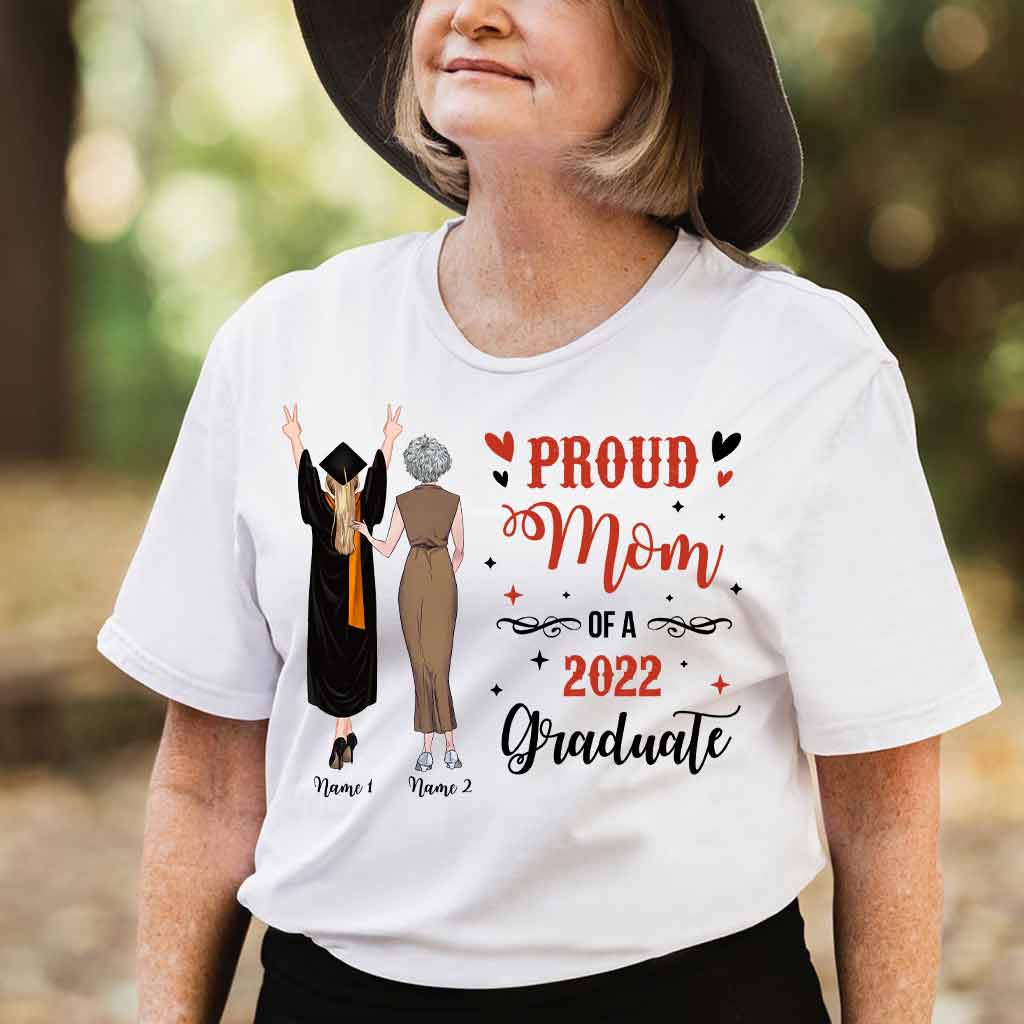 Proud Mom - Personalized Mother's Day Graduation T-shirt and Hoodie