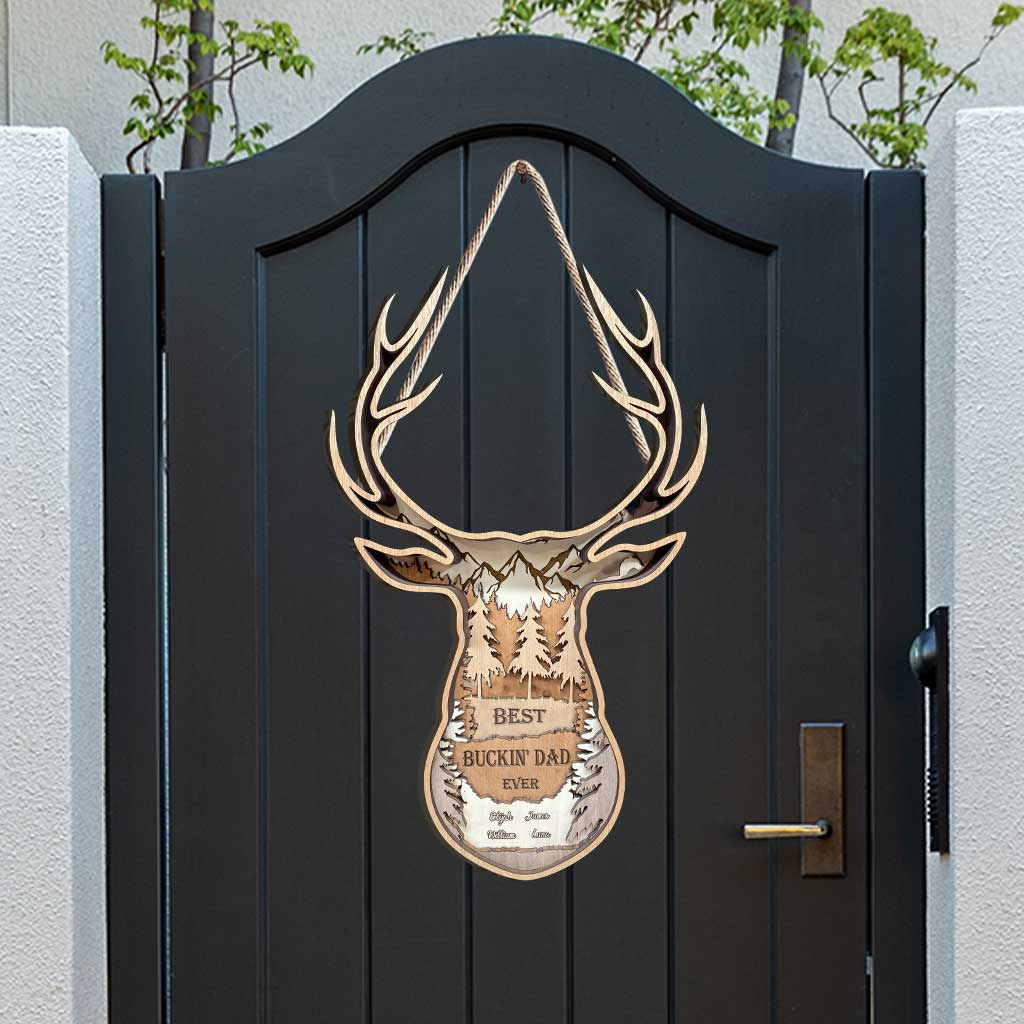 Der beste Jagd-Papa aller Zeiten – Personalisiertes Jagd-Holzschild zum Vatertag