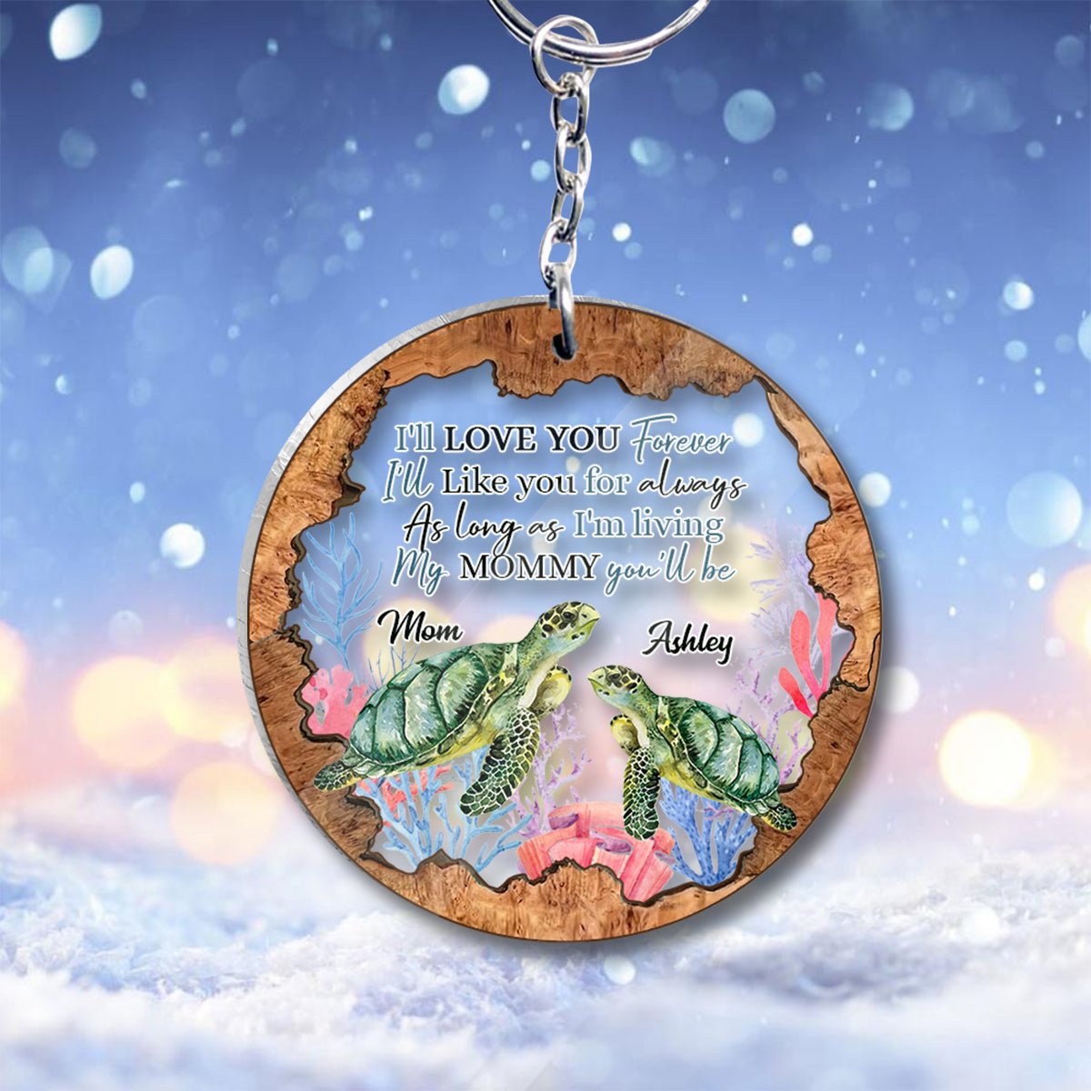 Meine Mama, die du sein wirst – Personalisierter Muttertags-Schlüsselanhänger (beidseitig bedruckt)