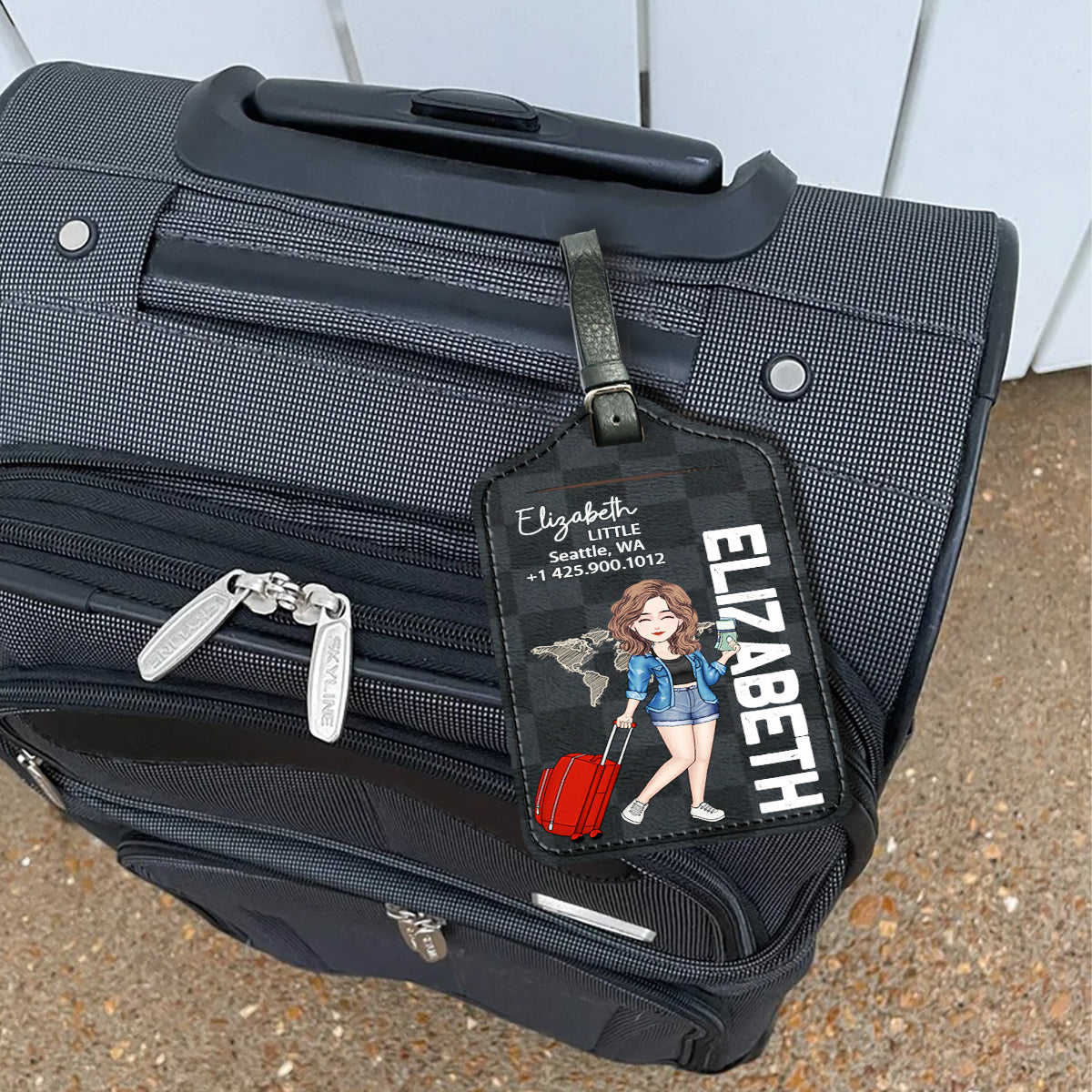 Mein persönlicher Gepäckanhänger – Personalisierter Reisegepäckanhänger aus Leder