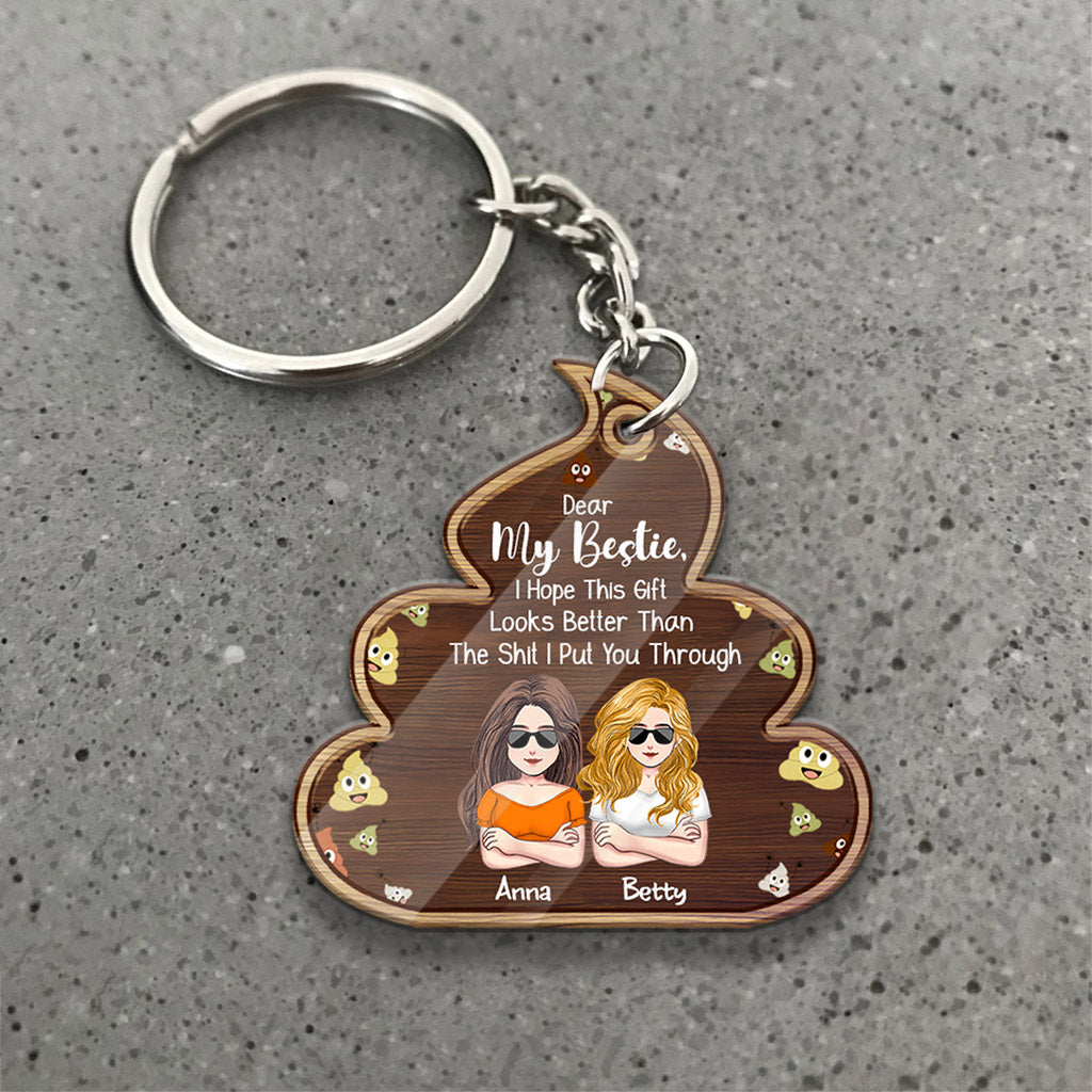 Liebe meine besten Freundinnen – Personalisierter Freundschafts-Schlüsselanhänger (beidseitig bedruckt)