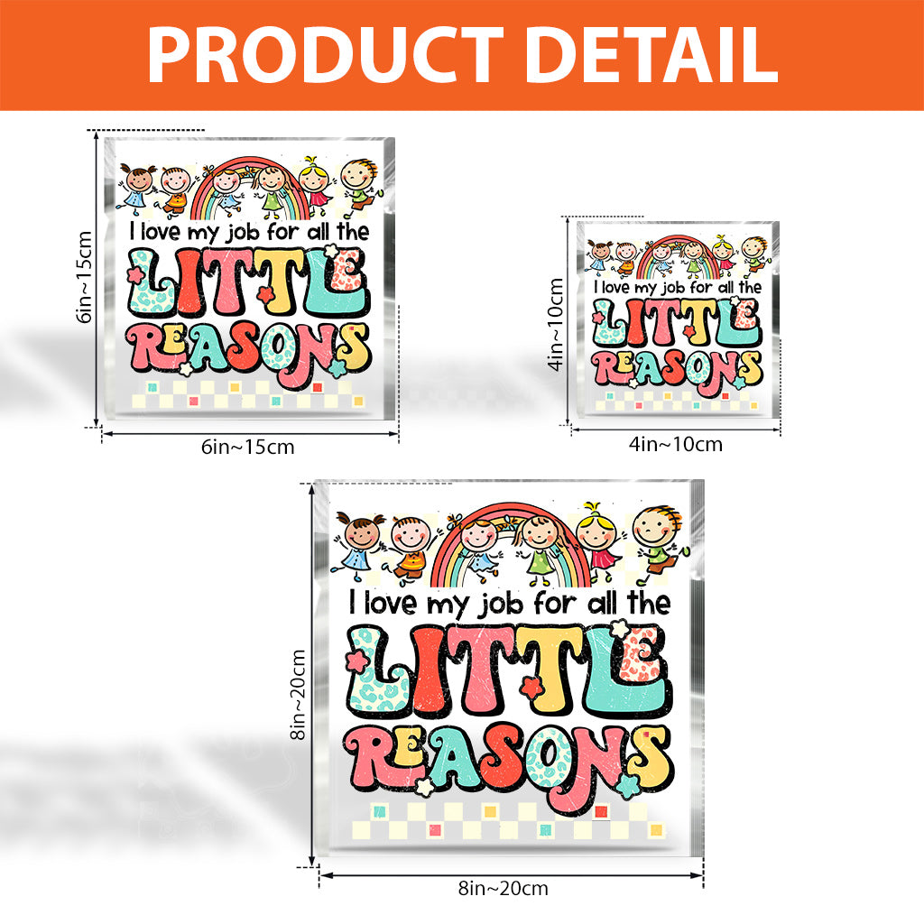 Ich liebe meinen Job aus all den kleinen Gründen – personalisierte Acrylplakette für Lehrer in individueller Form