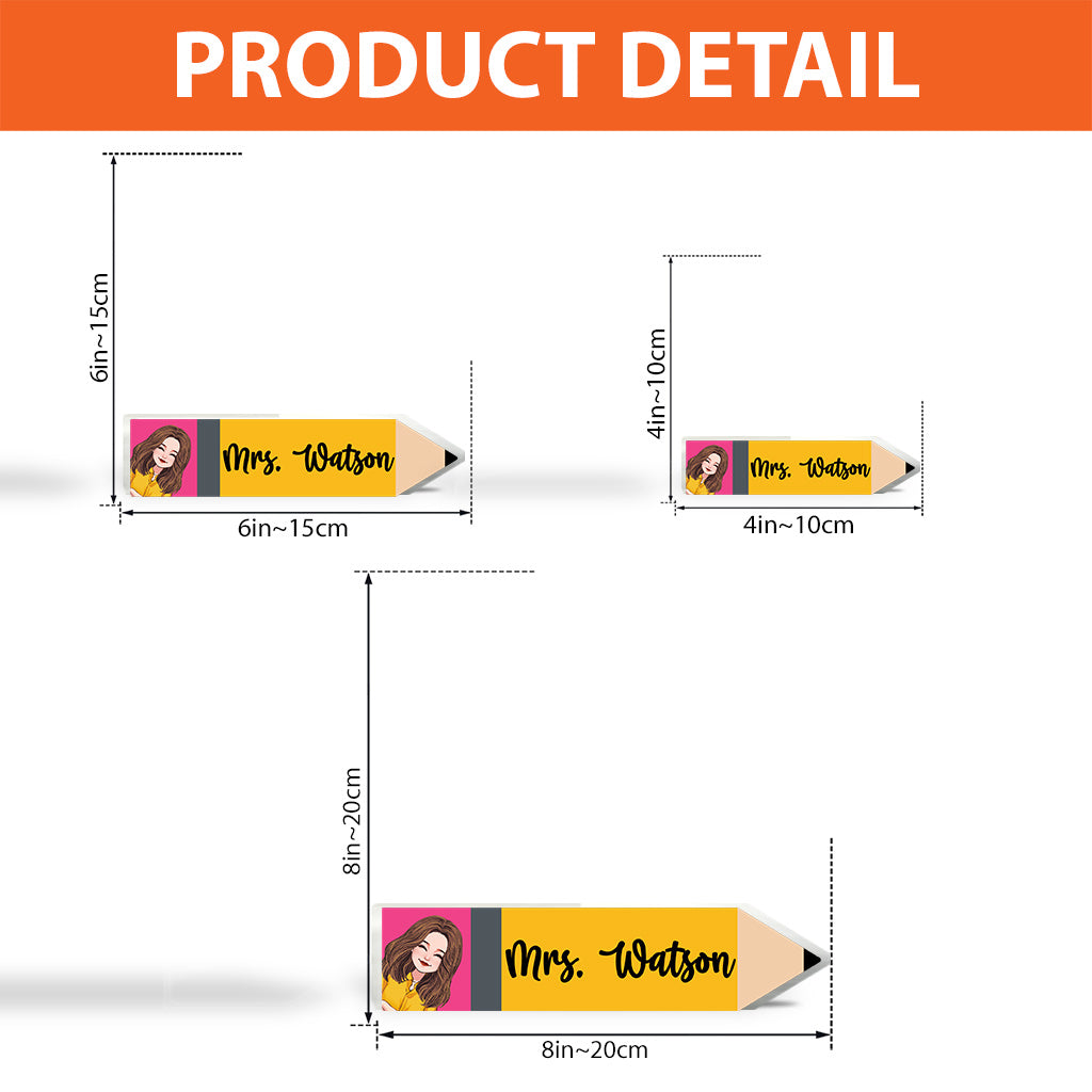 Namensschild für Lehrer – Personalisierte Acrylplakette in individueller Form