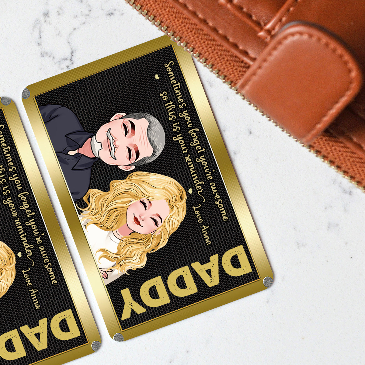 Manchmal vergisst man, wie toll man ist – Geschenk für Papa, Opa, Onkel – Personalisierte Einsteckkarte fürs Portemonnaie