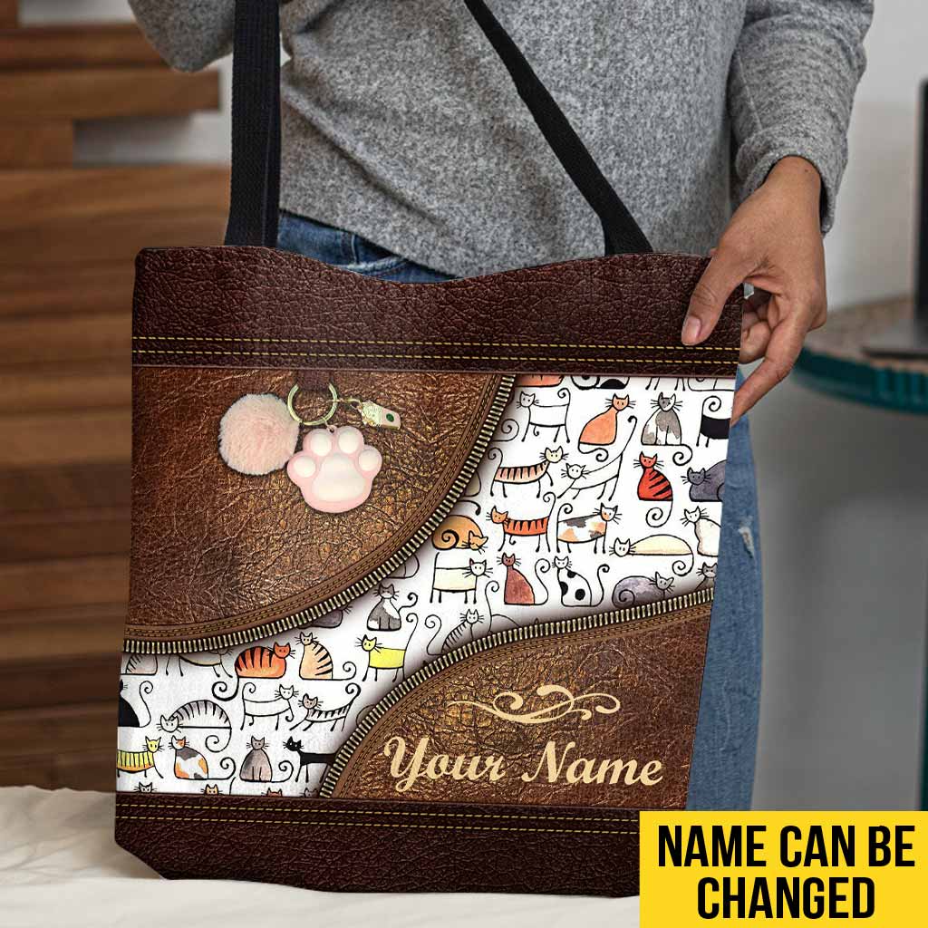 Personalisierte Tragetasche „Katzen regieren die Welt“