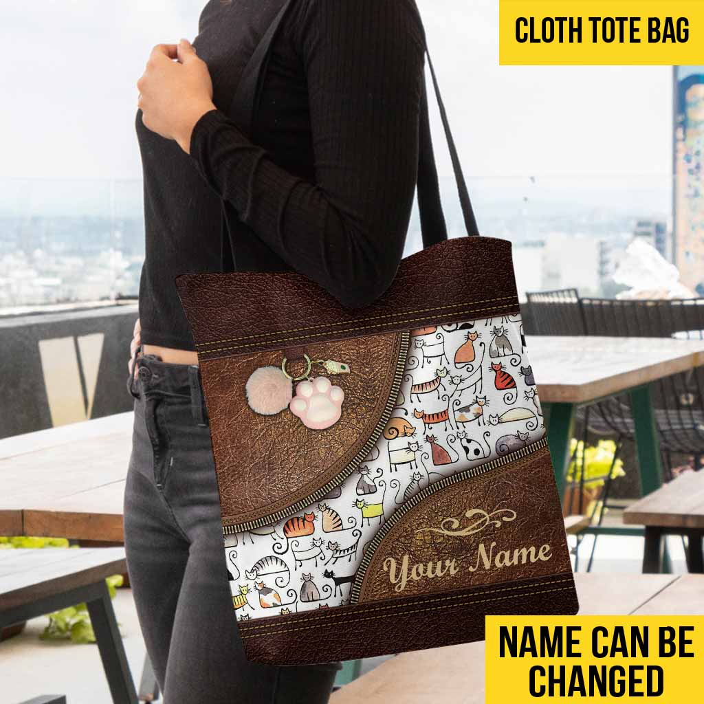 Personalisierte Tragetasche „Katzen regieren die Welt“