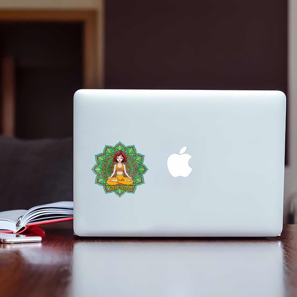 Namaste - Personalisierter Yoga-Aufkleber gestanzt