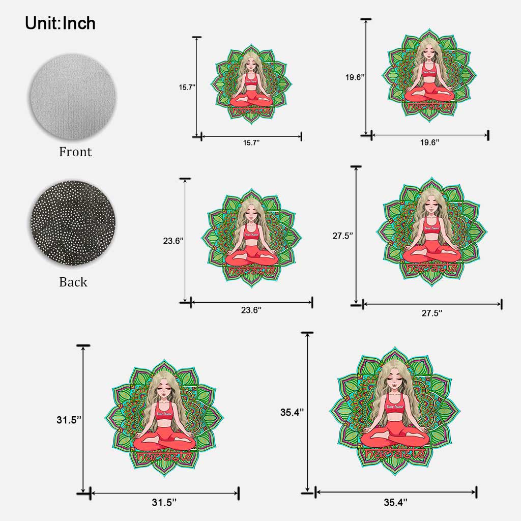 Namaste - Personalized Yoga Shaped Doormat