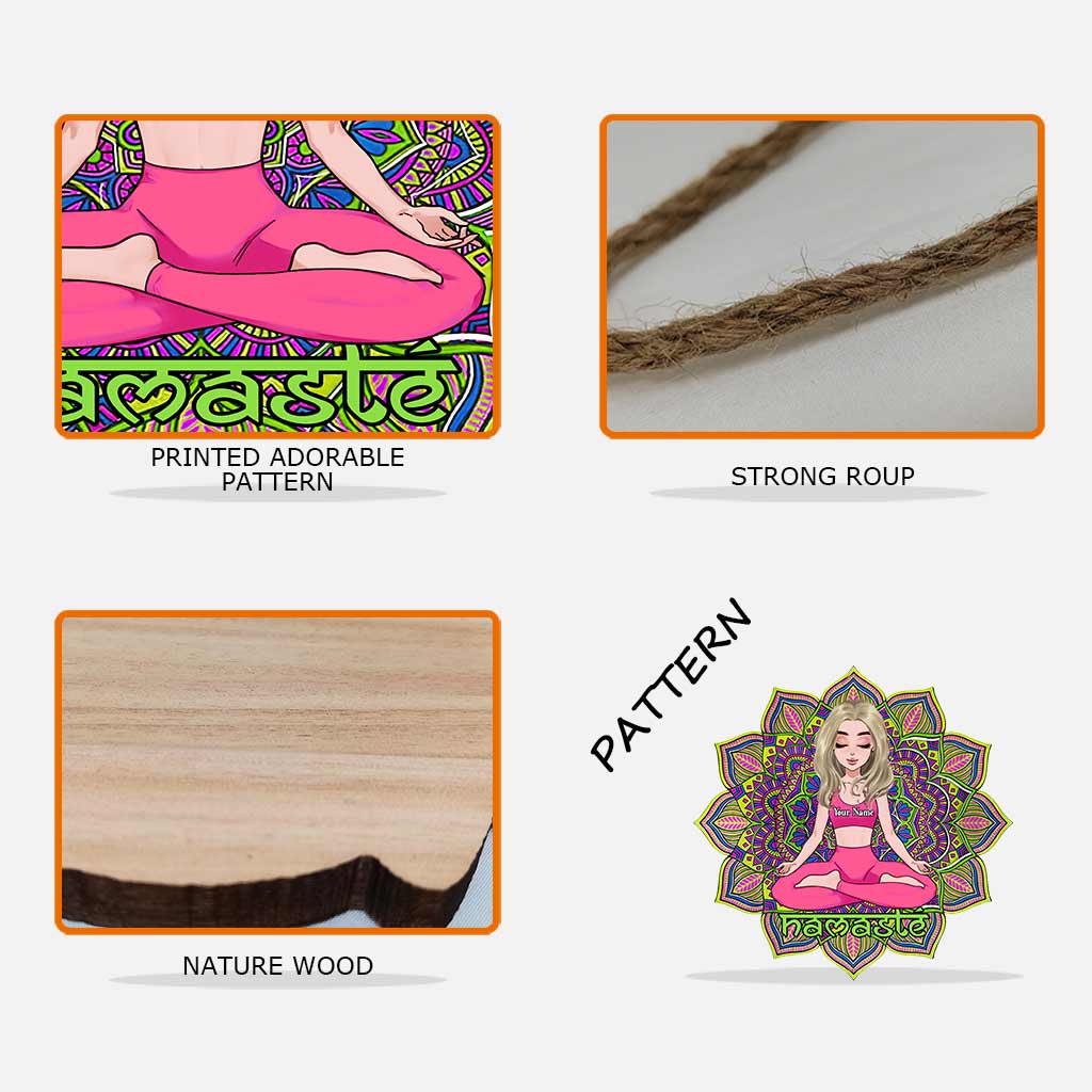 Namaste – Personalisiertes Yoga-Holzschild