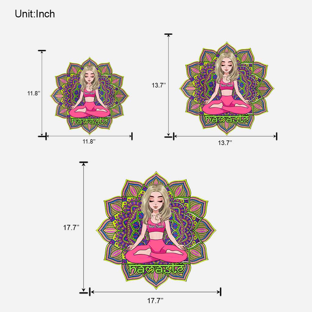 Namaste – Personalisiertes Yoga-Holzschild
