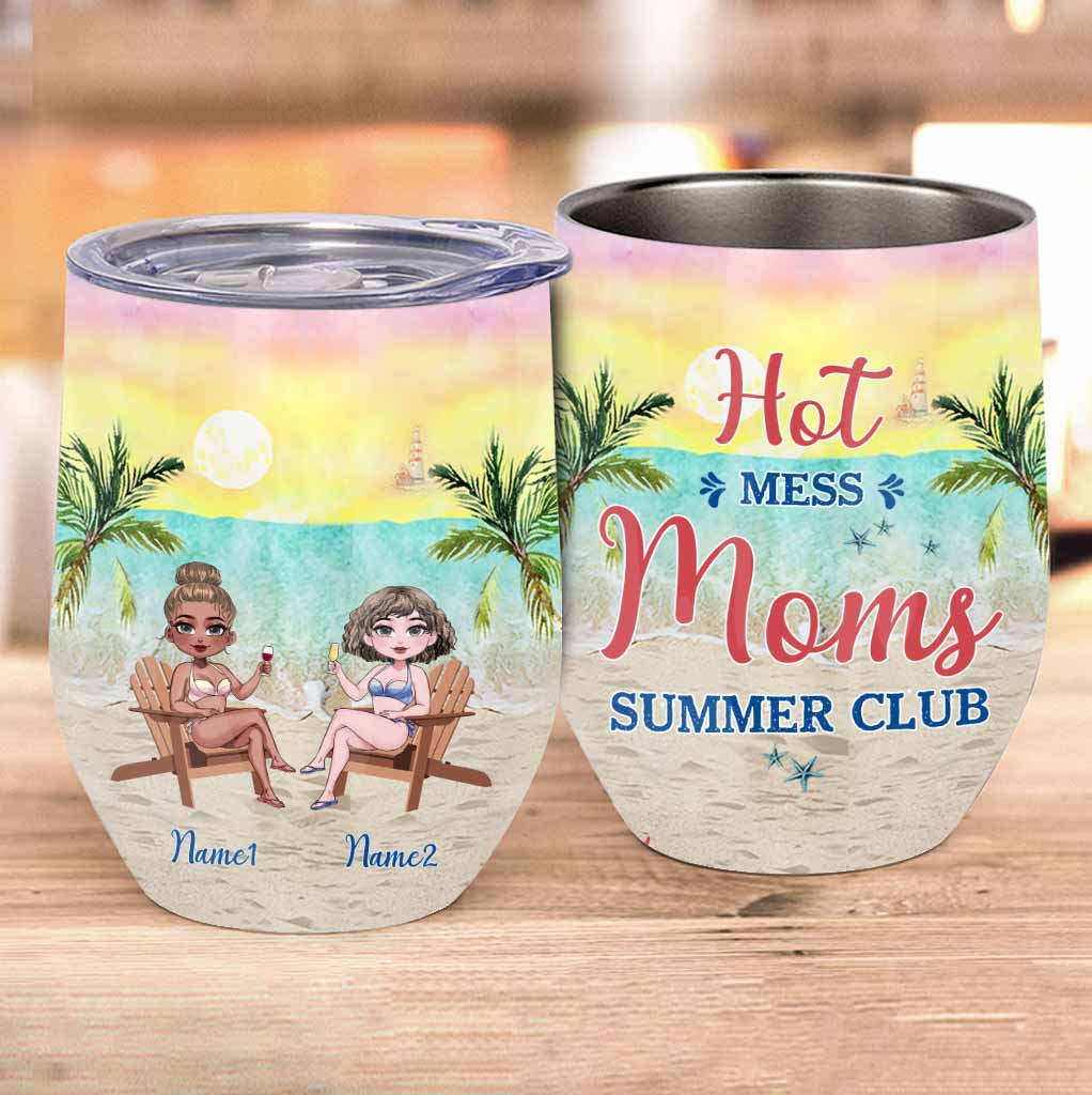 Salty Lil' Mommies – Personalisierter Weinbecher für Mütter