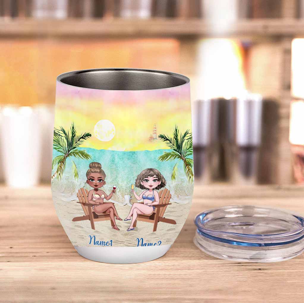 Salty Lil' Mommies – Personalisierter Weinbecher für Mütter