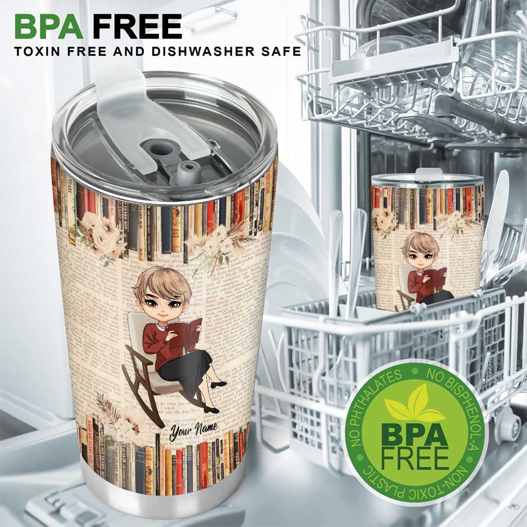 I'm Retired Reading Books Is My Job - Personalized Tumbler