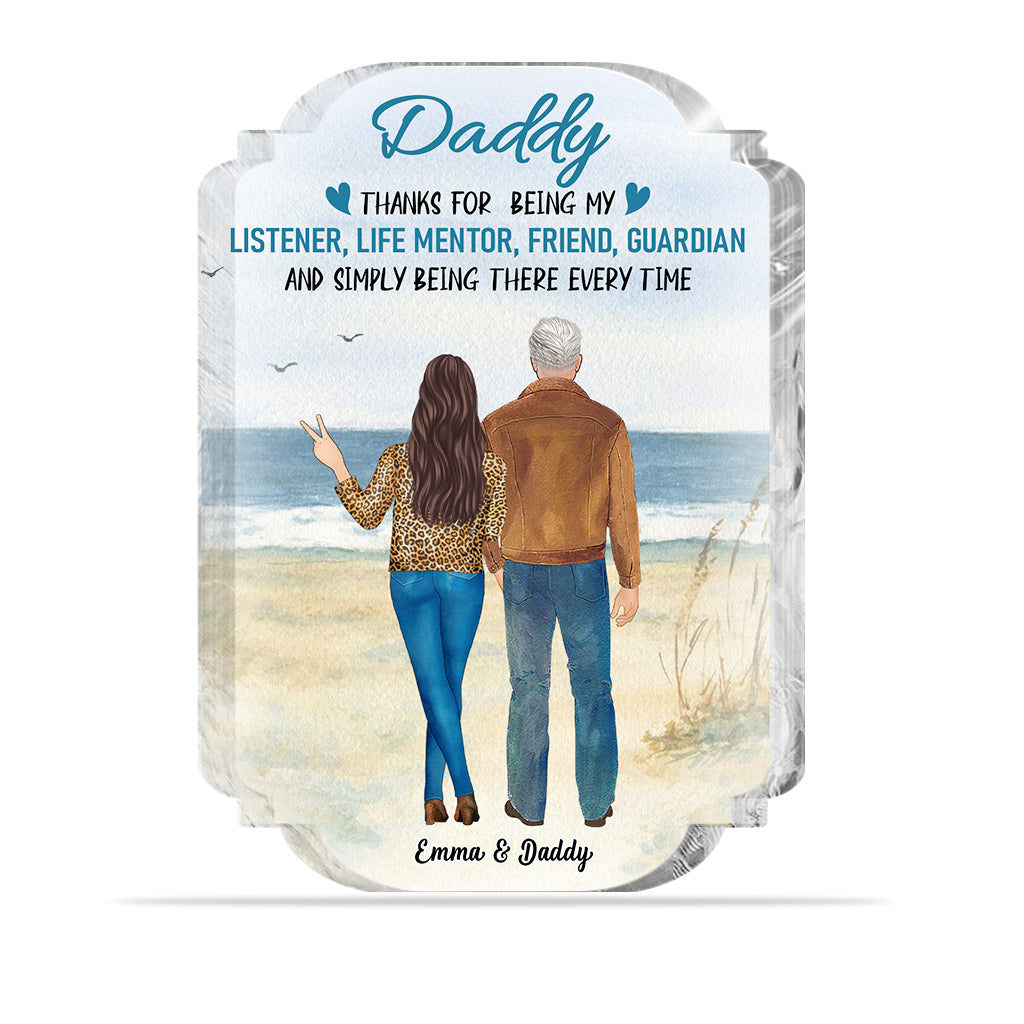 Father And Daughter - Personalized Father Custom Shaped Acrylic Plaque