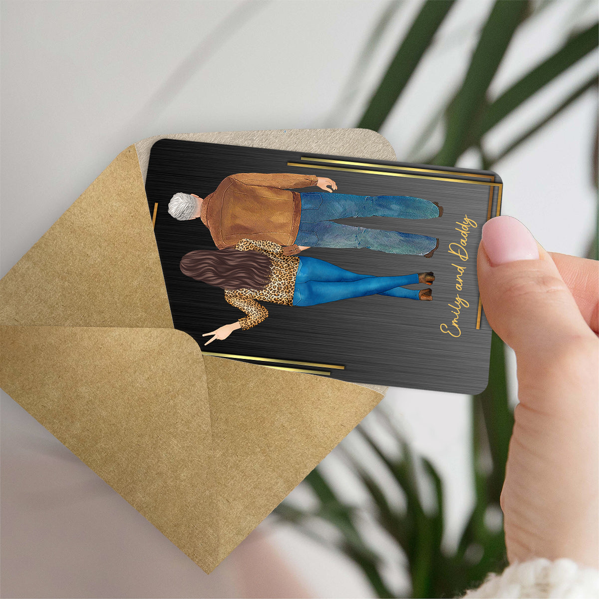 Ich liebe dich für immer – Personalisierte Geldbörsenkarte für Väter