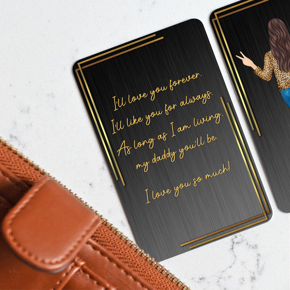 Ich liebe dich für immer – Personalisierte Geldbörsenkarte für Väter