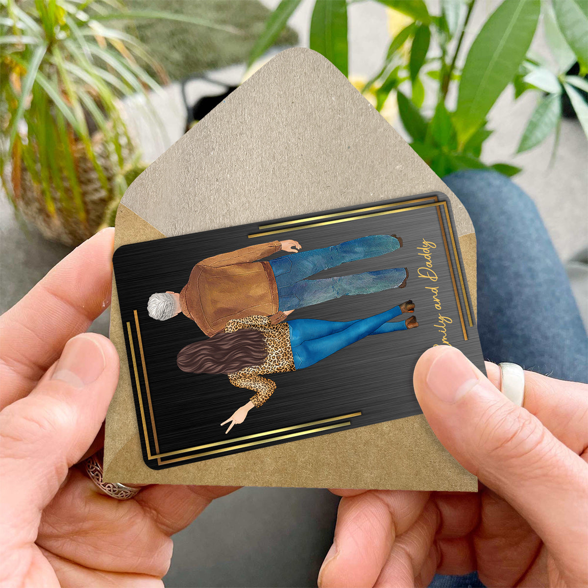 Ich liebe dich für immer – Personalisierte Geldbörsenkarte für Väter