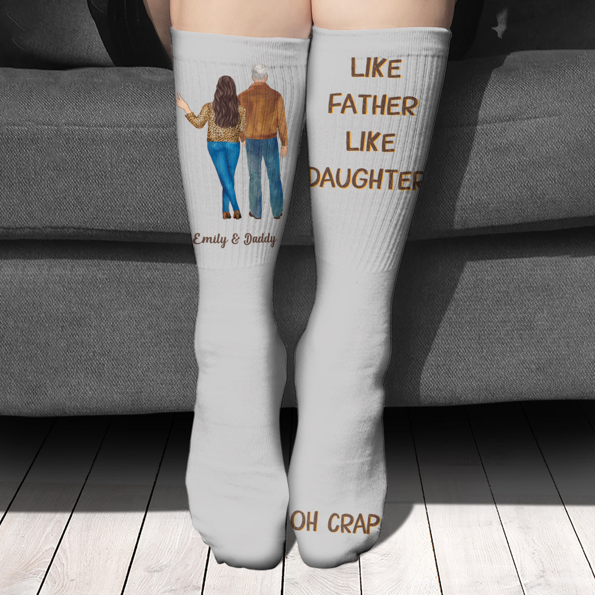 Wie der Vater, so die Tochter – personalisierte Vatersocken