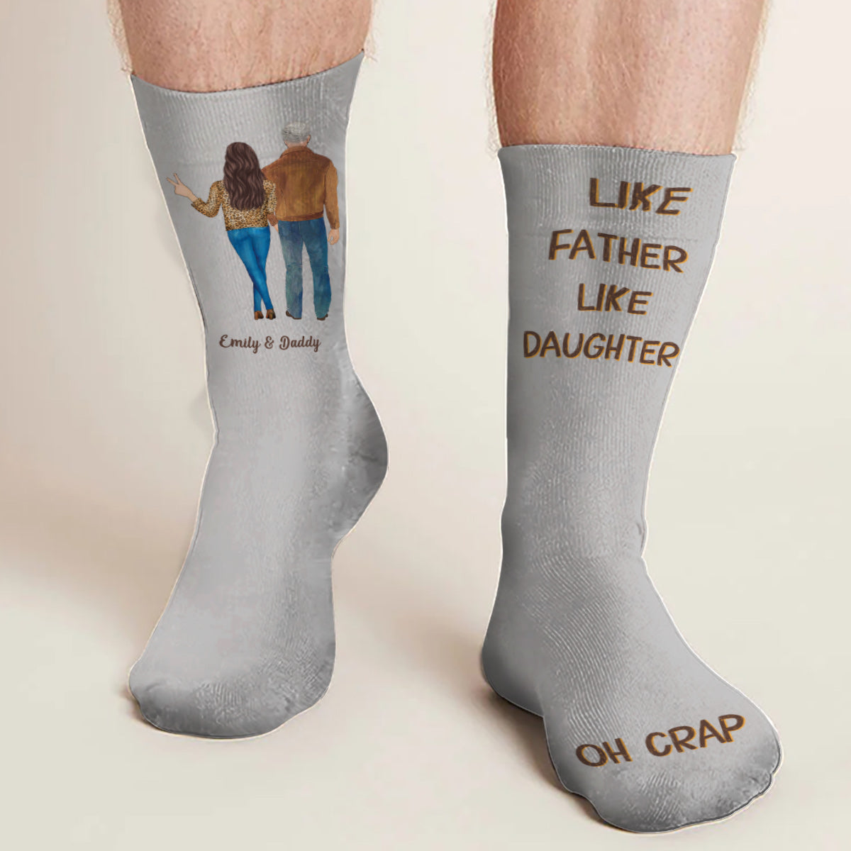 Wie der Vater, so die Tochter – personalisierte Vatersocken