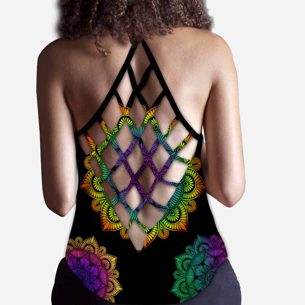 Ich bin - Personalisiertes Yoga-Kreuz-Tanktop