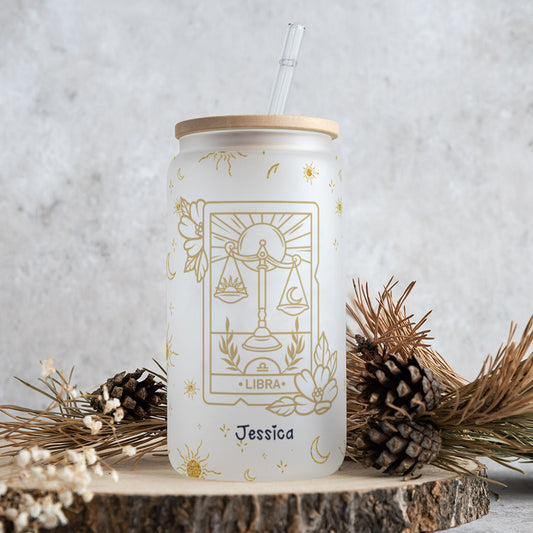 Galaxy Zodiac - Personalized Horoscope Can Glass