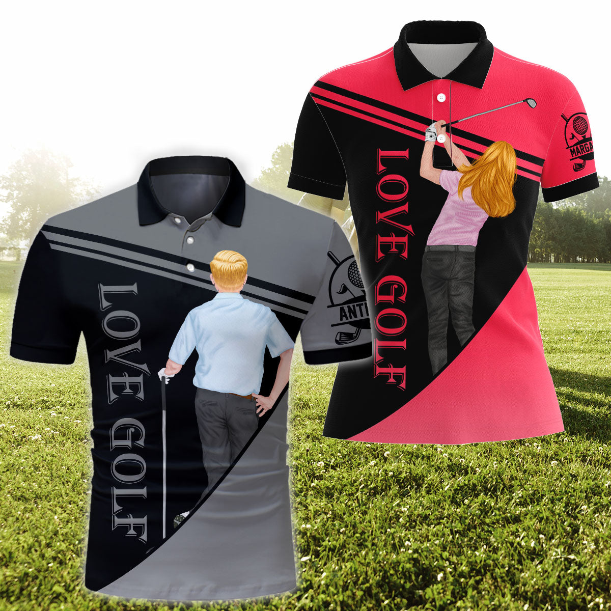 Love Golf – Personalisiertes Golf-Poloshirt