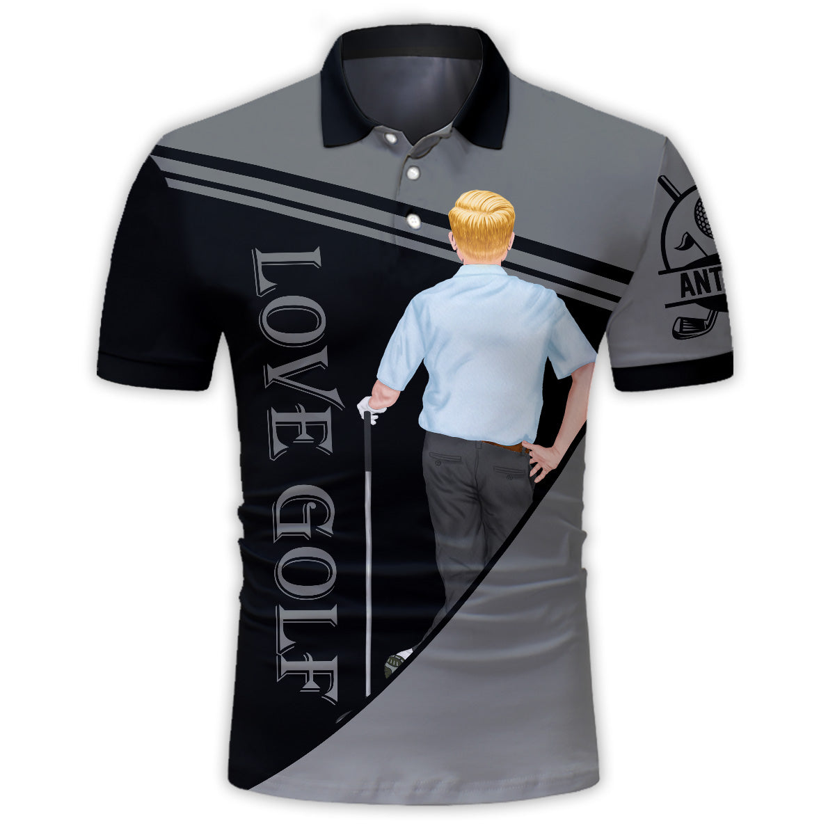 Love Golf – Personalisiertes Golf-Poloshirt