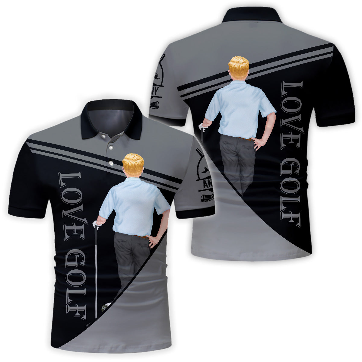 Love Golf – Personalisiertes Golf-Poloshirt