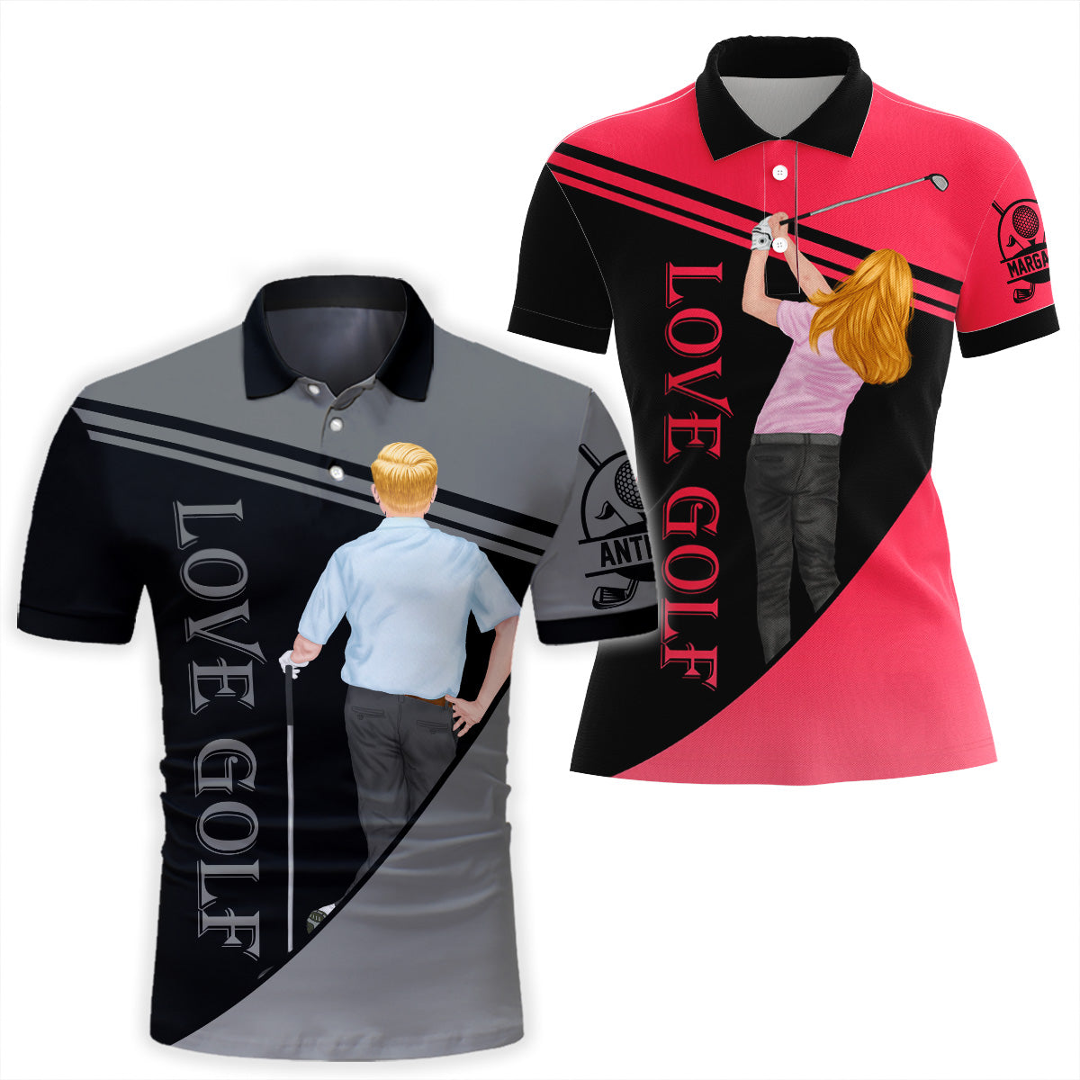 Love Golf – Personalisiertes Golf-Poloshirt