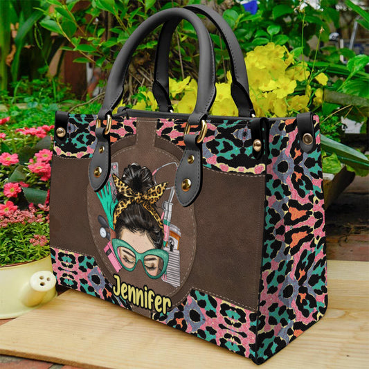 Nurse Life – Personalisierte Lederhandtasche für Krankenschwestern