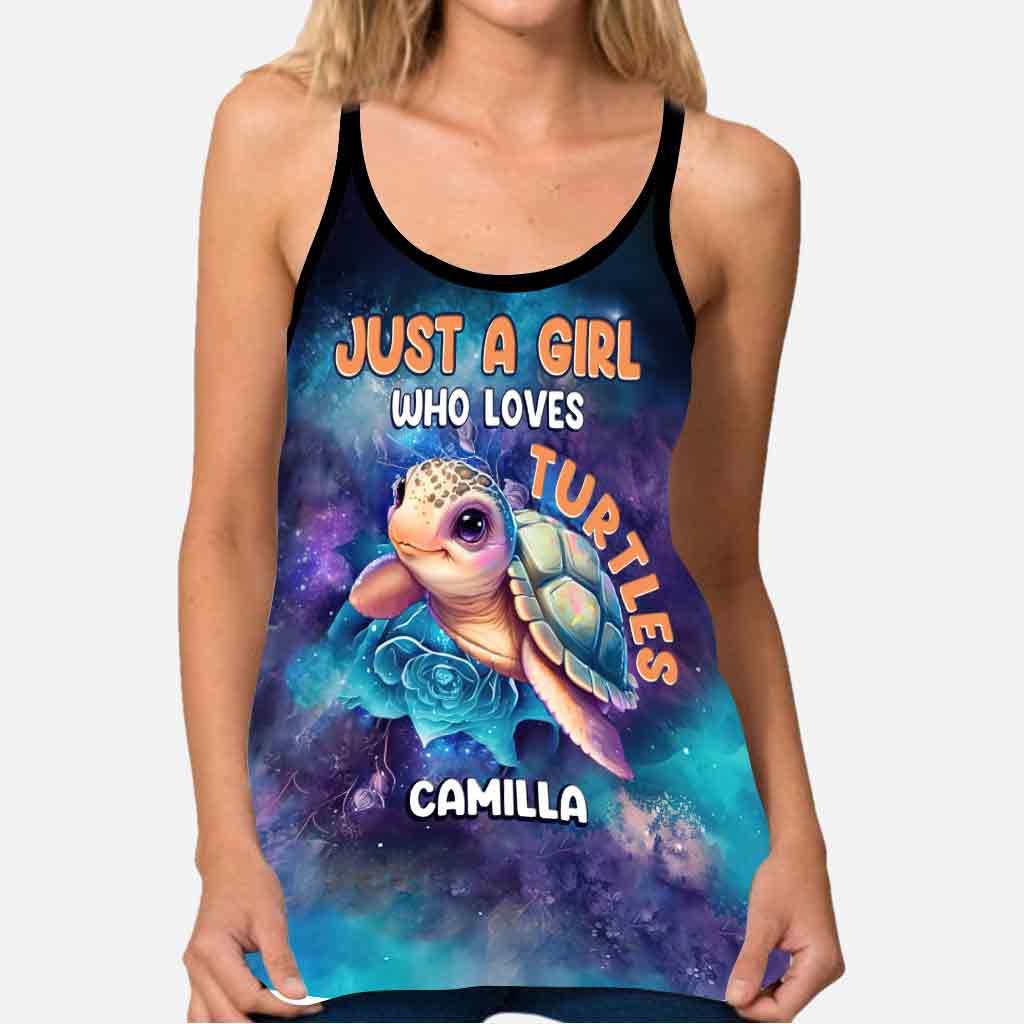 Niedliche Meeresschildkröte – personalisiertes Tanktop mit Schildkrötenkreuz