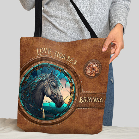 Country Girls Pferde-Buntglas - Personalisierte Pferde-Tragetasche