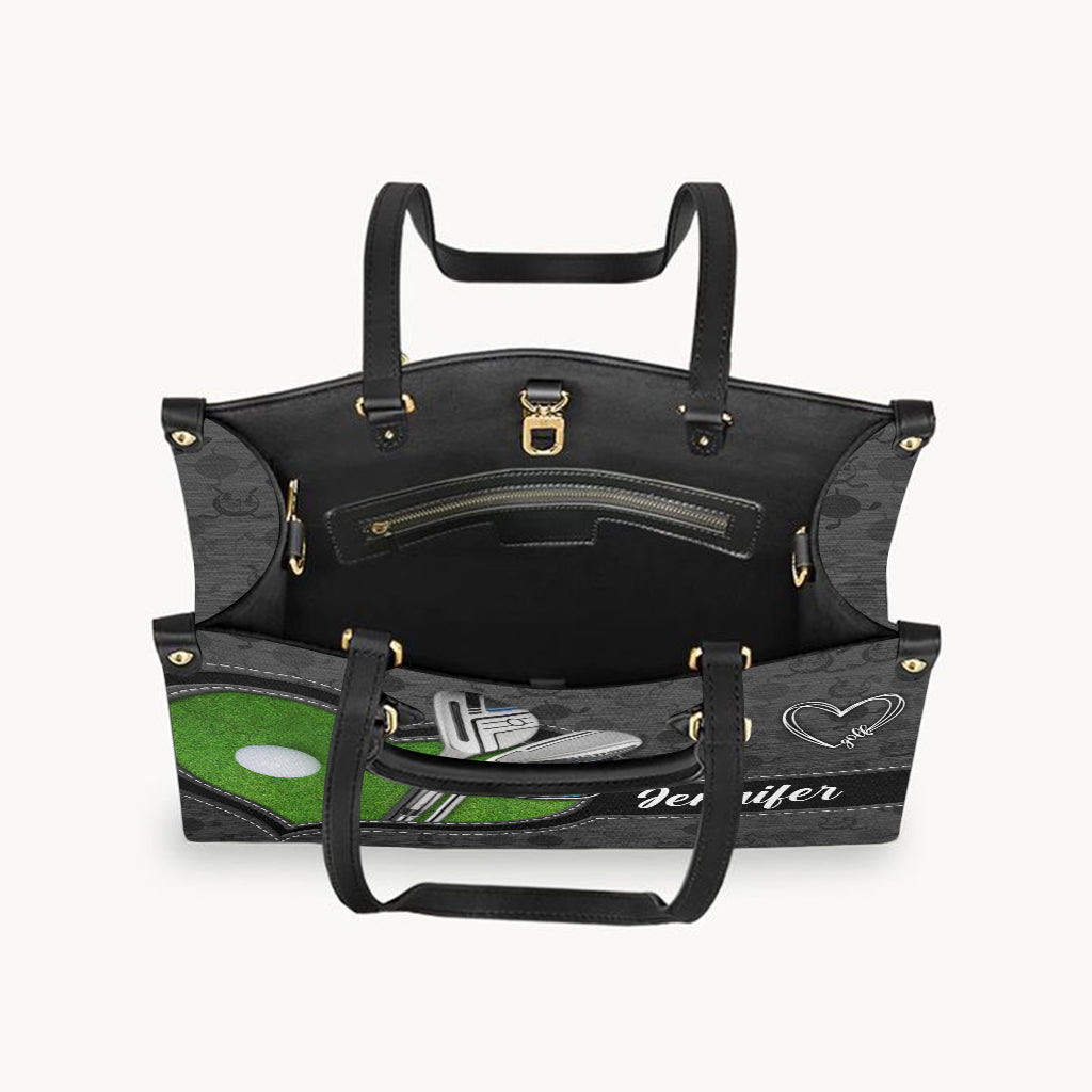 Love Golf – Personalisierte Golf-Lederhandtasche