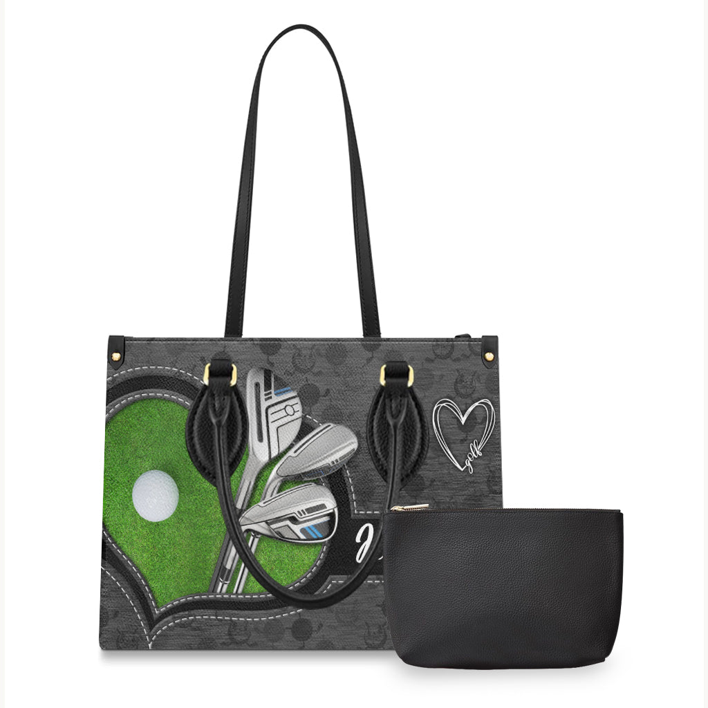 Love Golf – Personalisierte Golf-Lederhandtasche