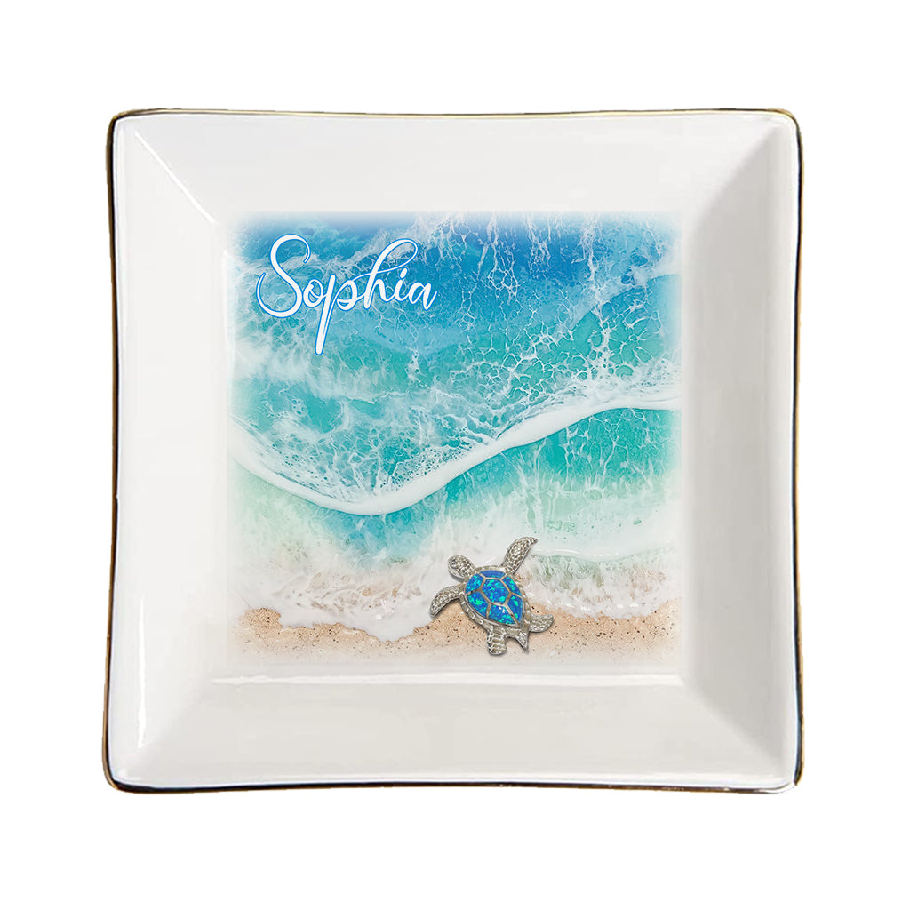 Liebe Schildkröten – Personalisierte Schmuckschale mit Schildkrötenmotiv
