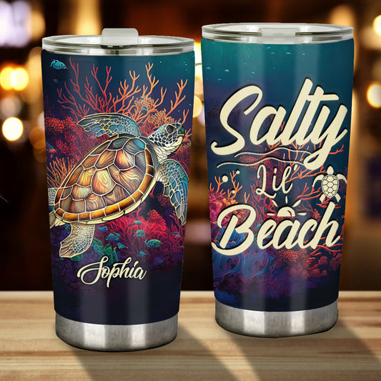 Schildkröte aus Buntglas – personalisierter Schildkrötenbecher