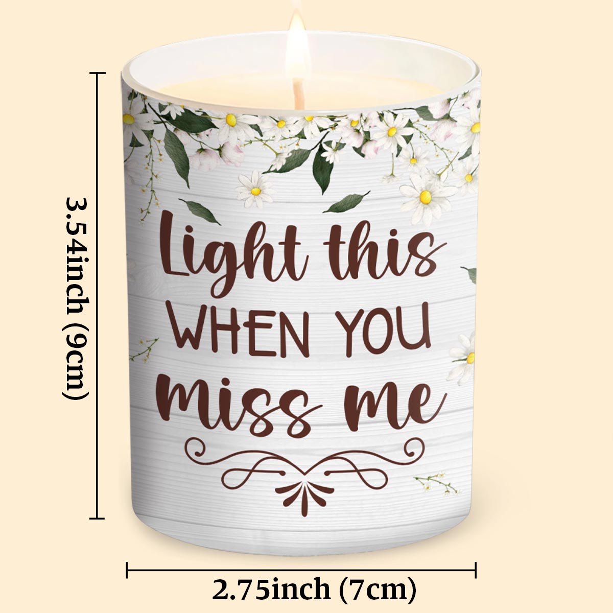 Light This When You Miss Me - Dog gift for who lose dog, who lose cat - Personalized Candle With Wooden Lid