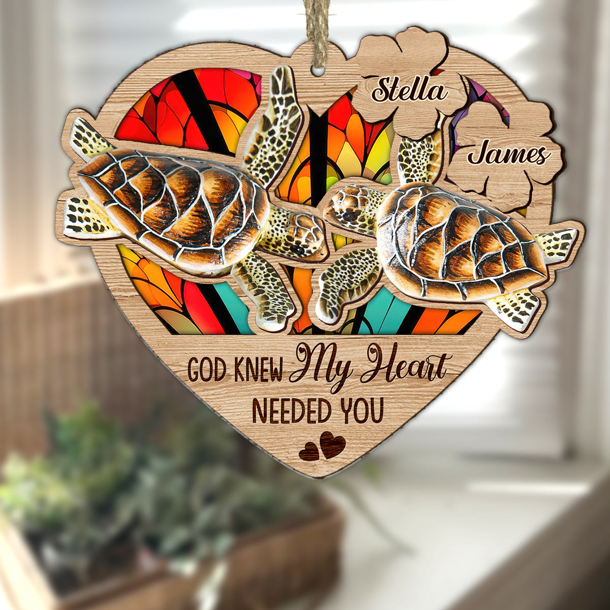 So viele im Meer – personalisierter Schildkröten-Sonnenfänger