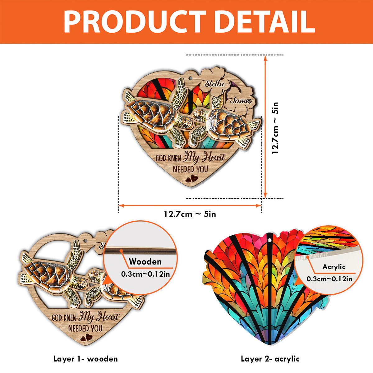 So viele im Meer – personalisierter Schildkröten-Sonnenfänger