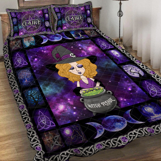 Witch Please - Personalized Witch Quilt Set